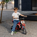 AIYAPLAY Kids Electric Motorbike, 24V Ride On Motorcycle with 3 Speeds and Rear Suspension, Dirt Bike for 8-12 Years Old, Red - SGP Garden Ltd