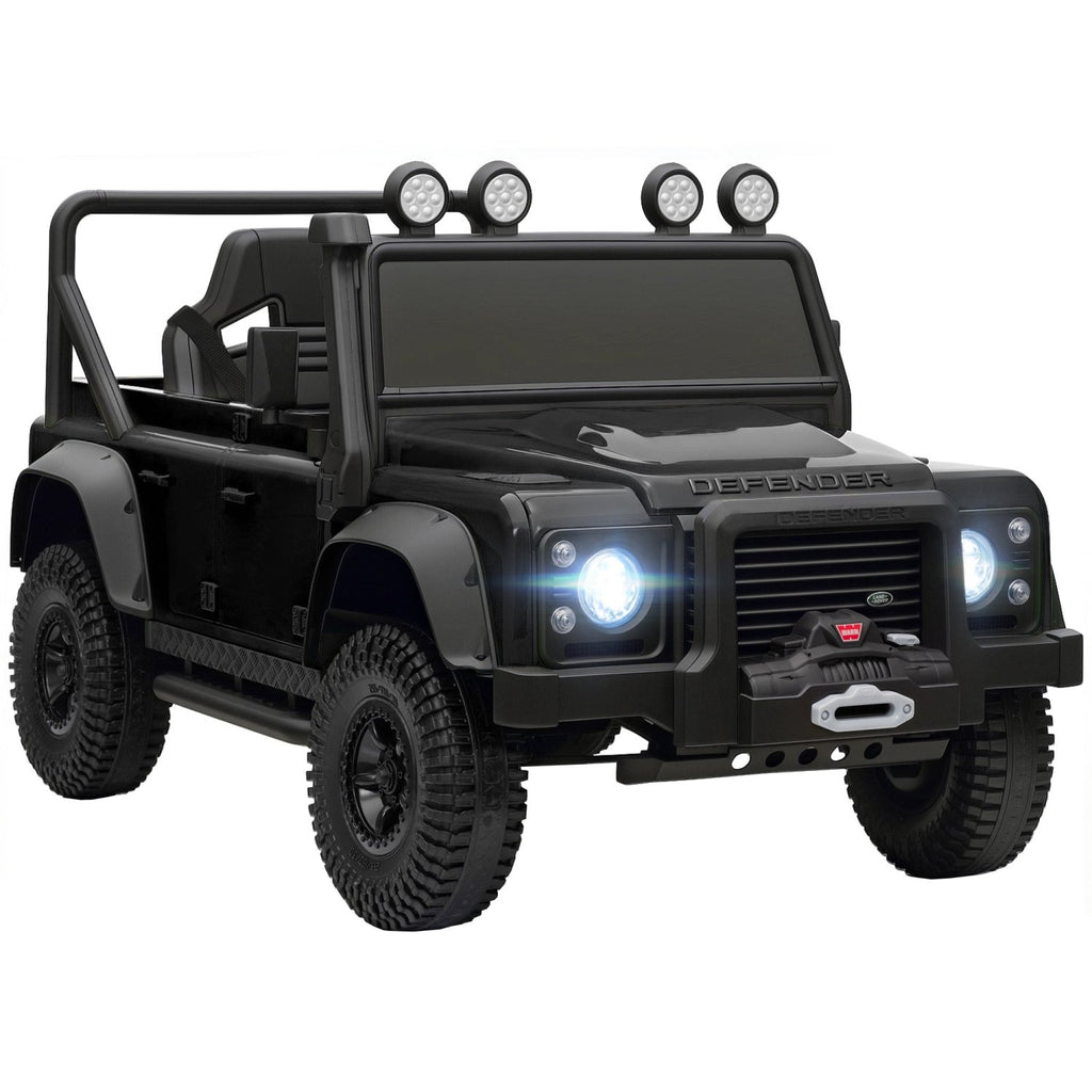 AIYAPLAY Kids Ride On Car with Remote Control, Music, Horn, 4 Spring Suspension Wheels, LED Lights for 3-5 Years Old, Black - SGP Garden Ltd