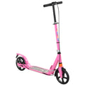 AIYAPLAY Kids Scooter with Four-Level Adjustable Handlebar, Dual Brake System, 200mm Wheels, ABEC-7 Bearings, Pink - SGP Garden Ltd