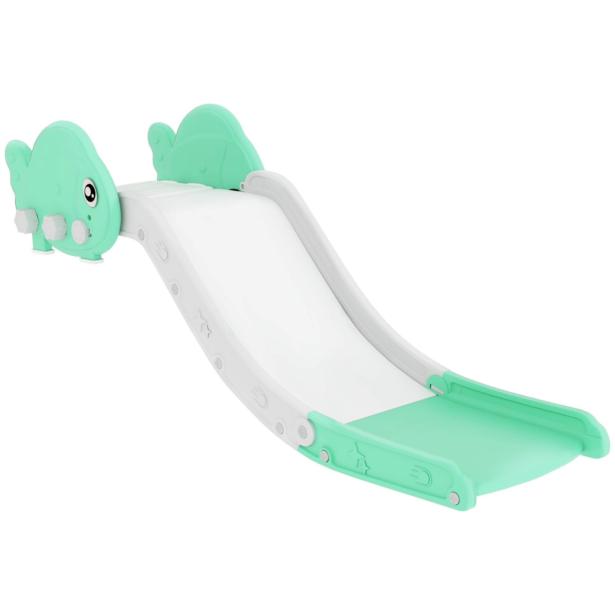AIYAPLAY Kids Sofa Slide with 130cm Extended Length, HDPE Toddler Slide for Sofa, Bed, Stairs, Easy Assemble & Storage, Green - SGP Garden Ltd