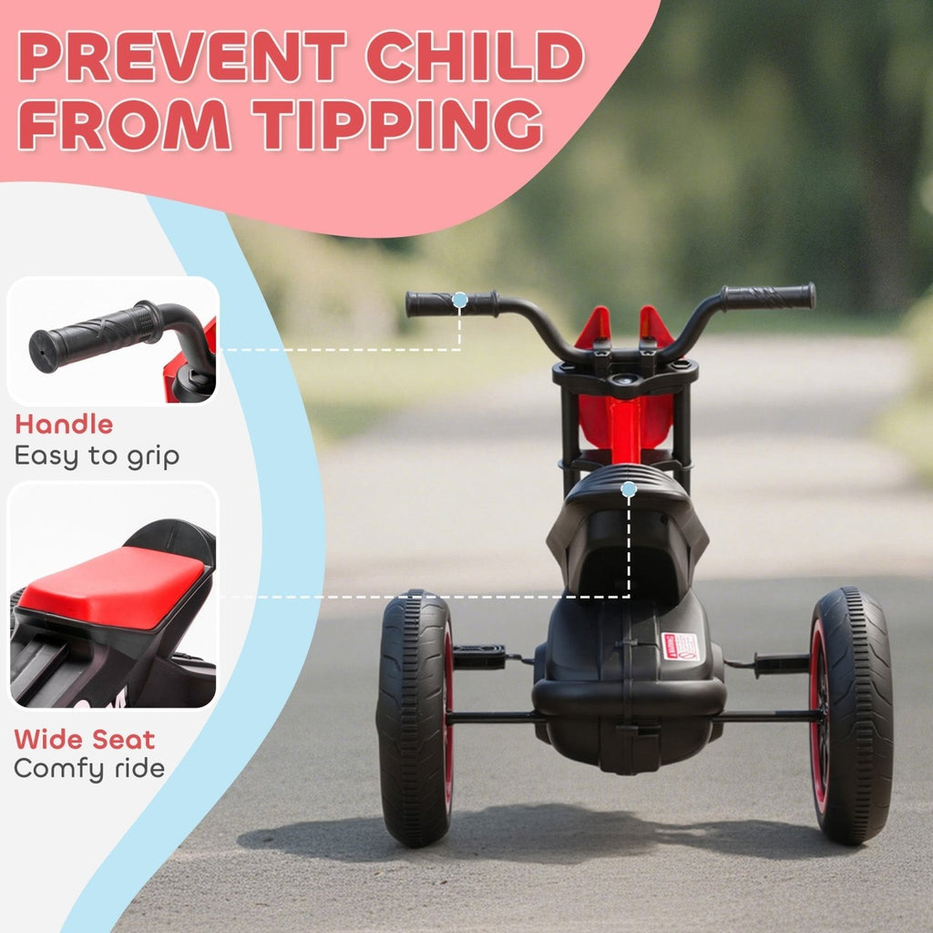 AIYAPLAY Kids Tricycle Baby Trike, Kids Trike with Pedal, 3 Wheel Toddler Balance Bike for Indoor Outdoor Use, Red - SGP Garden Ltd