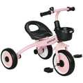 AIYAPLAY Kids Trike, Tricycle, with Adjustable Seat, Basket, Bell, for Ages 2-5 Years - Pink - SGP Garden Ltd