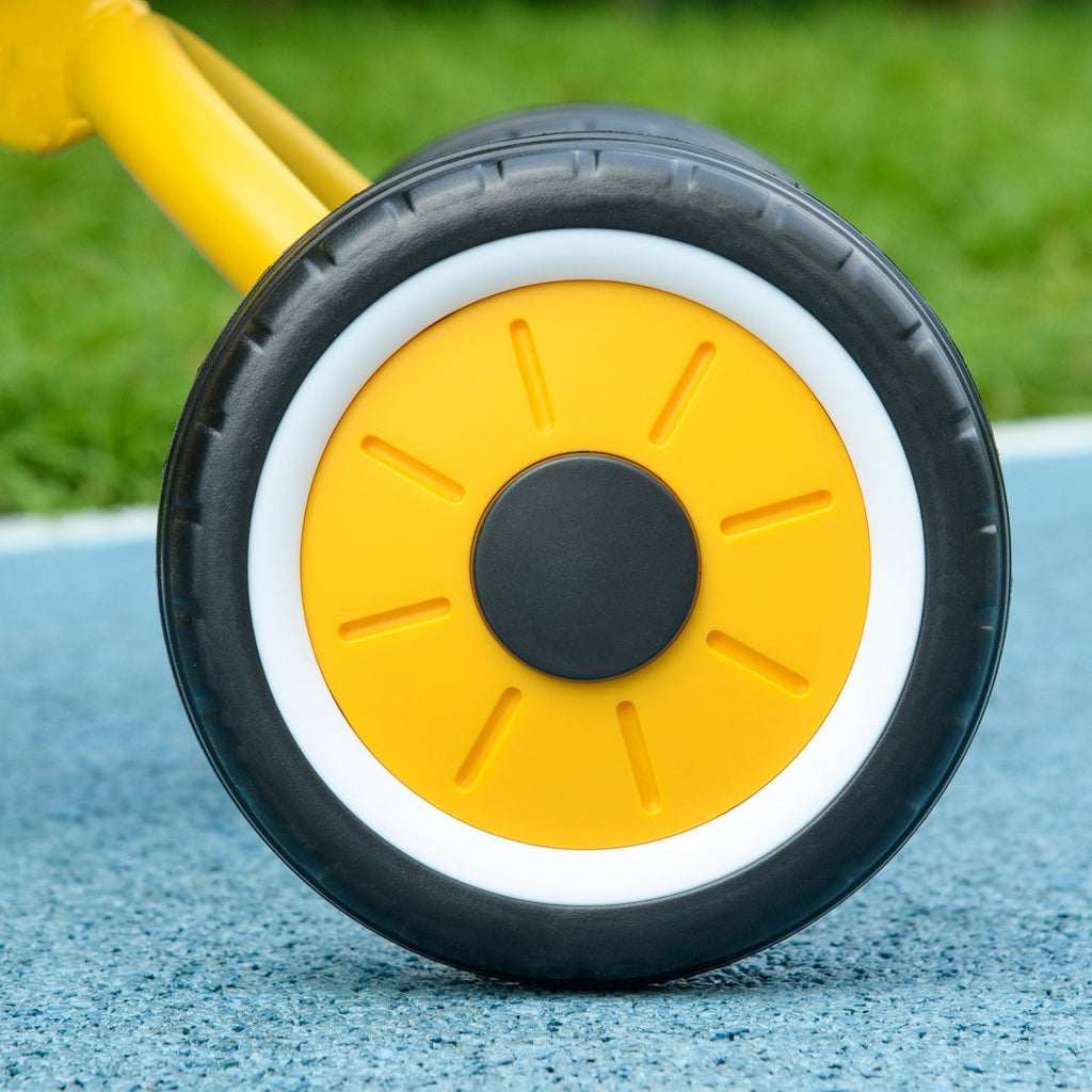 AIYAPLAY Kids Trike, Tricycle, with Adjustable Seat, Basket, Bell, for Ages 2-5 Years - Yellow - SGP Garden Ltd