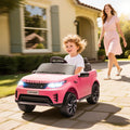 AIYAPLAY Land Rover Discovery Licensed 12V Kids Electric Car with Remote, 4 Wheel Suspension, Slow Start, Lights, Music, Pink - SGP Garden Ltd