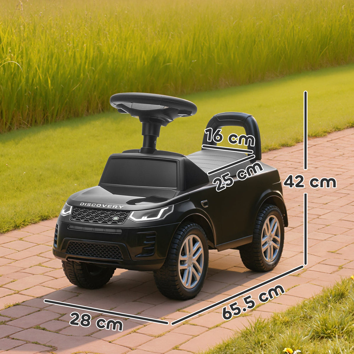 AIYAPLAY Land Rover Licensed Toddler Ride on Car with Horn, Engine Sounds, Under-Seat Storage, for 18-36 Months, Black - SGP Garden Ltd