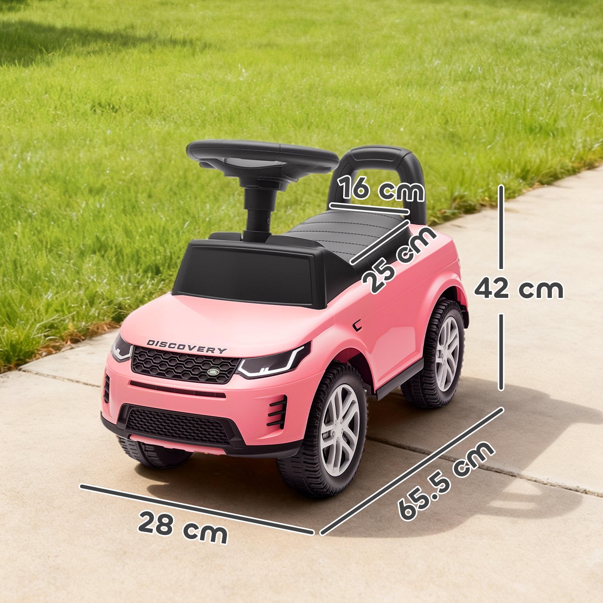 AIYAPLAY Land Rover Licensed Toddler Ride on Car with Horn, Engine Sounds, Under-Seat Storage, for 18-36 Months, Pink - SGP Garden Ltd
