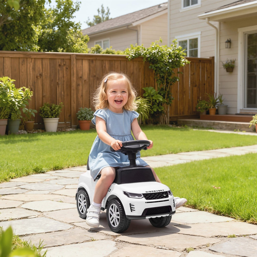 AIYAPLAY Land Rover Licensed Toddler Ride on Car with Horn, Engine Sounds, Under-Seat Storage, for 18-36 Months, White - SGP Garden Ltd