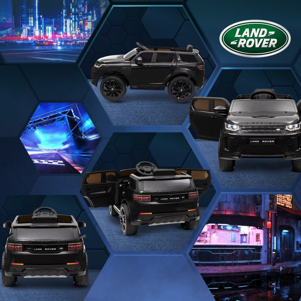 AIYAPLAY Licensed Land Rover Discovery Sport, 12V Kids Ride on Car w/ Remote Control, Lights, Music, Horn, for 3-6 Years, Black - SGP Garden Ltd