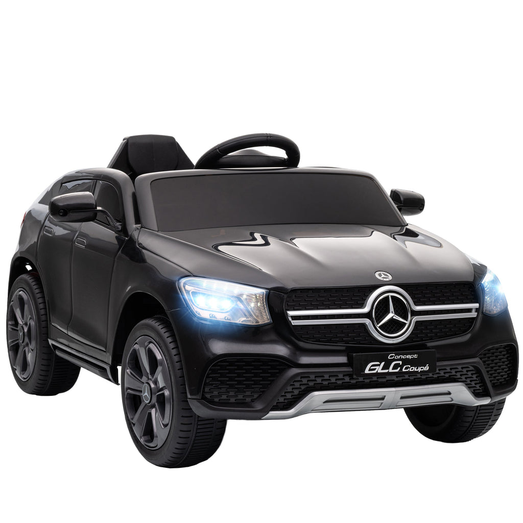 AIYAPLAY Mercedes-Benz GLC Licensed Kids Ride on Car with Remote Control, Soft Start, MP3, LED Headlights, Black - SGP Garden Ltd