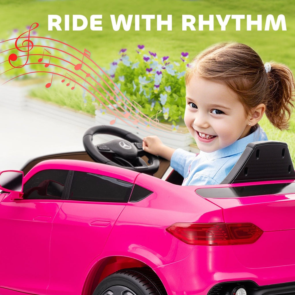 AIYAPLAY Mercedes-Benz GLC Licensed Kids Ride on Car with Remote Control, Soft Start, MP3, LED Headlights, Pink - SGP Garden Ltd