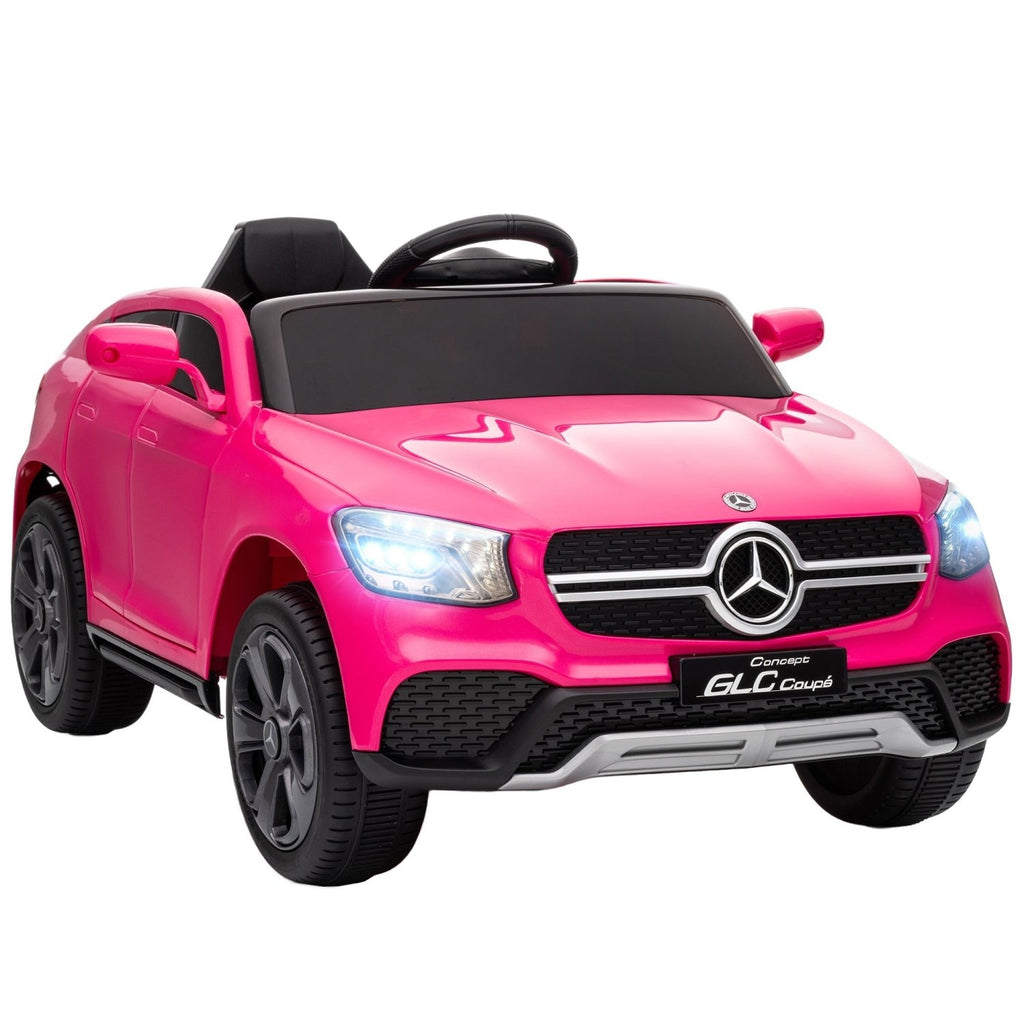 AIYAPLAY Mercedes-Benz GLC Licensed Kids Ride on Car with Remote Control, Soft Start, MP3, LED Headlights, Pink - SGP Garden Ltd