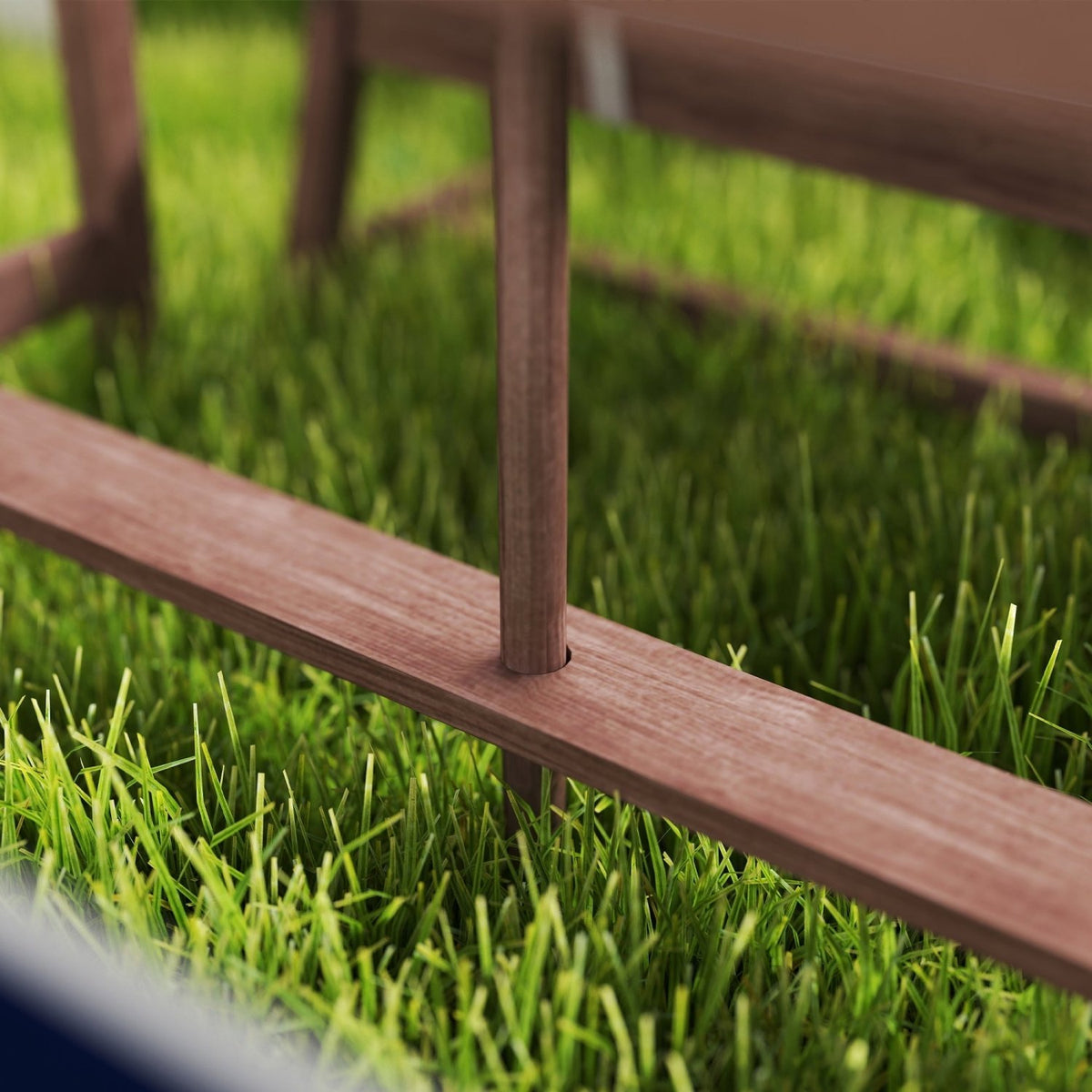 AIYAPLAY Outdoor Wooden Kids Picnic Table & Bench Set with Cushions and Umbrella, for Patio, Garden, Navy Blue - SGP Garden Ltd