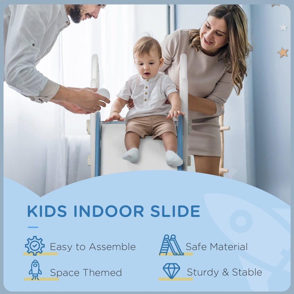 AIYAPLAY Space-Themed Baby Slide, Indoor Freestanding Kids Slide, for Ages 1.5-3 Years - Blue - SGP Garden Ltd