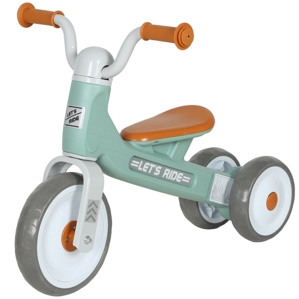 AIYAPLAY Toddler Balance Bike with No Pedal, 3 Silence Wheels for 12-36 Months Boys and Girls, Indoor Outdoor, Green - SGP Garden Ltd