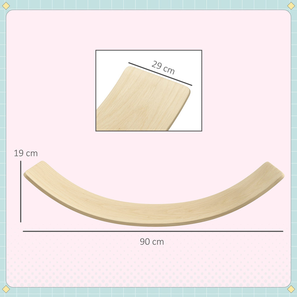 AIYAPLAY Wooden Balance Board for Children 3-8 Years Old, Natural Tone - SGP Garden Ltd