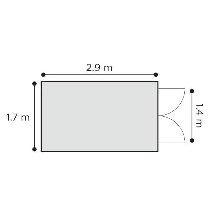 Alton Shed 10FT x 6FT W 3m x D 1.84m x H 2.13m Grey - SGP Garden Ltd