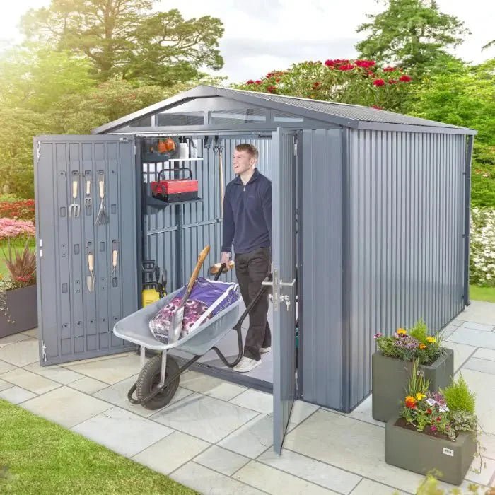 Alton Shed 10FT x 6FT W 3m x D 1.84m x H 2.13m Grey - SGP Garden Ltd