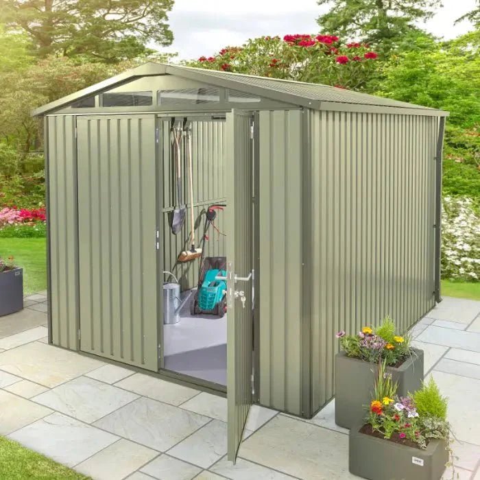 Alton Shed 10FT x 8FT W 3m x D 2.44m x H 2.13m Green - SGP Garden Ltd