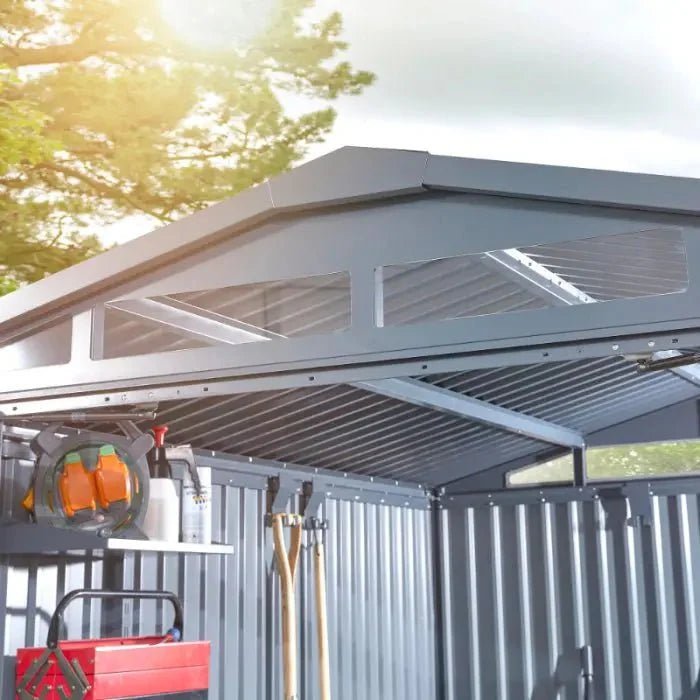 Alton Shed 10FT x 8FT W 3m x D 2.44m x H 2.13m Grey - SGP Garden Ltd
