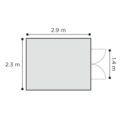 Alton Shed 10FT x 8FT W 3m x D 2.44m x H 2.13m Grey - SGP Garden Ltd