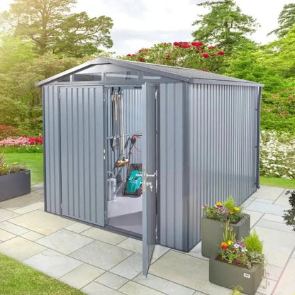 Alton Shed 10FT x 8FT W 3m x D 2.44m x H 2.13m Grey - SGP Garden Ltd