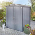 Alton Shed 6FT x 6FT W 1.8m x D 1.84m x H 2.13m Grey - SGP Garden Ltd