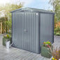 Alton Shed 8FT x 6FT W 2.4m x D 1.84m x H 2.13m Grey - SGP Garden Ltd