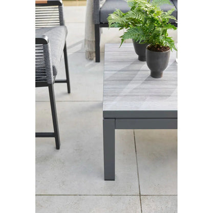 Bellmount Rope‑Weave Aluminium Sofa Set with Three‑Way Lift Table - SGP Garden Ltd