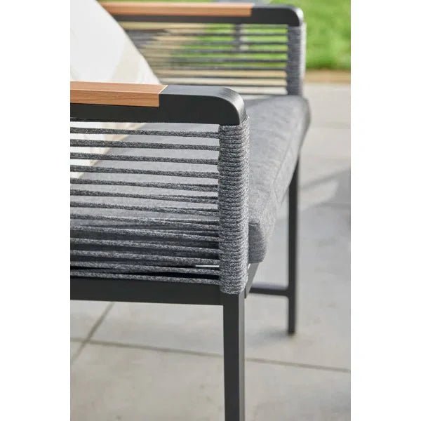Bellmount Rope‑Weave Aluminium Sofa Set with Three‑Way Lift Table - SGP Garden Ltd