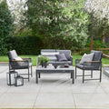Bellmount Rope‑Weave Aluminium Sofa Set with Three‑Way Lift Table - SGP Garden Ltd
