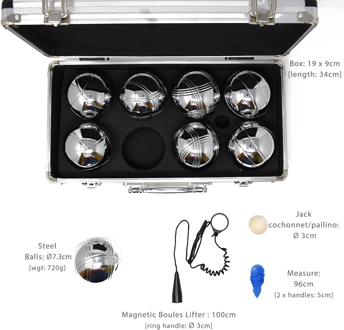Boules Set in Metal Box - Outdoor Game - SGP Garden Ltd