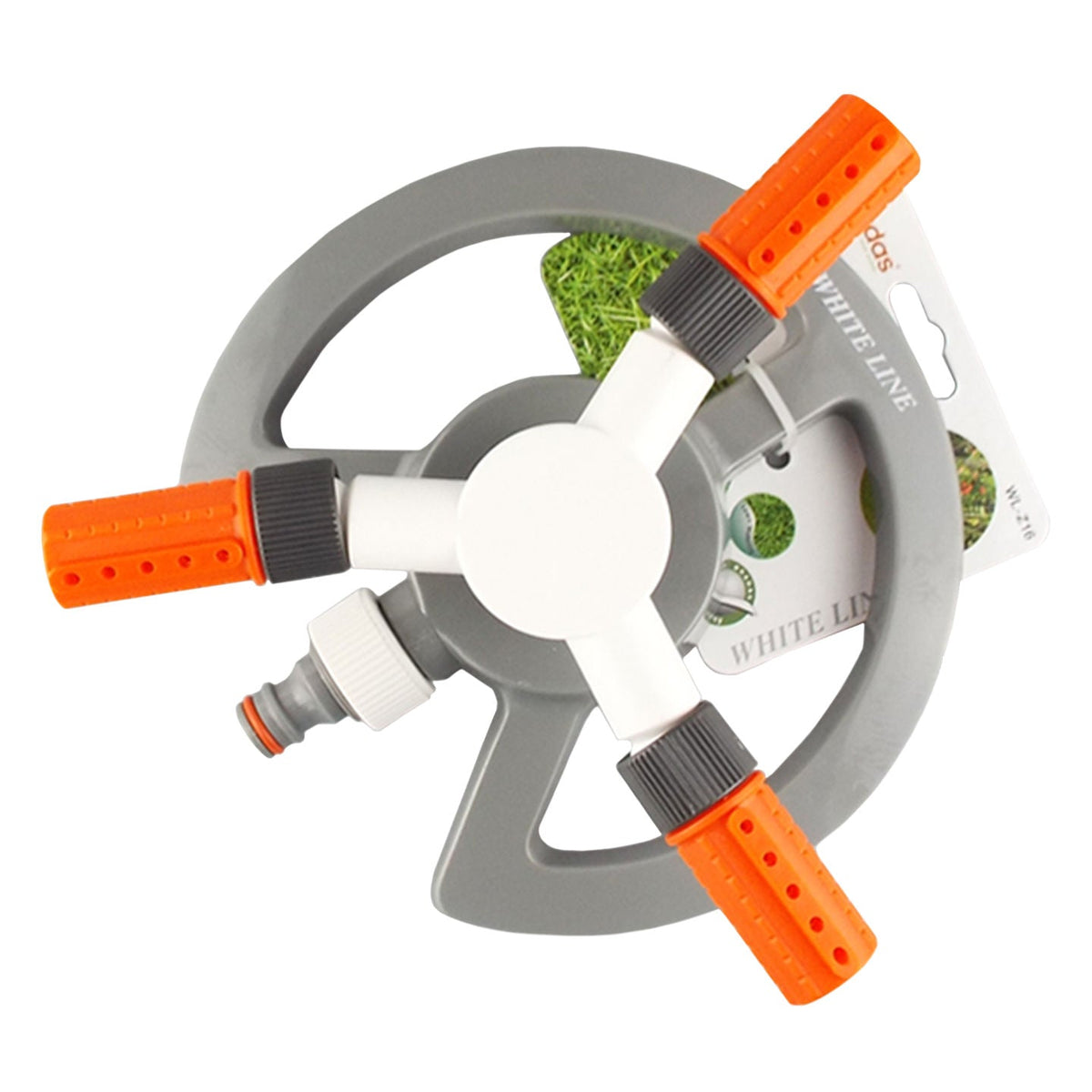 Bradas 3-Arm Revolving Sprinkler White Line Outdoor Watering Kit Water Connector - SGP Garden Ltd
