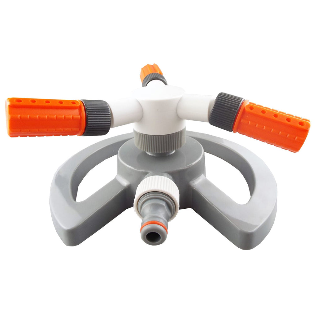 Bradas 3-Arm Revolving Sprinkler White Line Outdoor Watering Kit Water Connector - SGP Garden Ltd