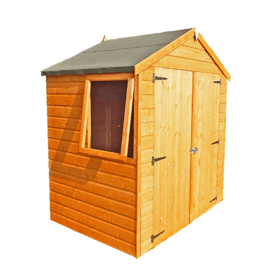 Bute Shiplap 4ft x 6ft Double Door Apex Shed w/ Window - SGP Garden Ltd