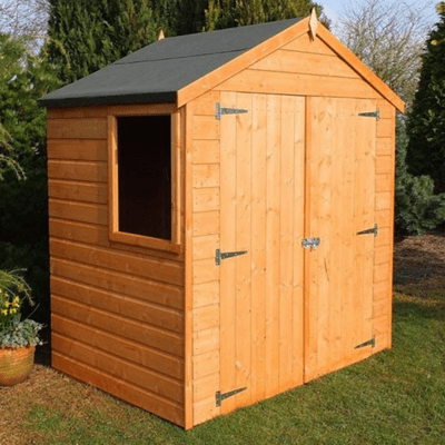 Bute Shiplap 4ft x 6ft Double Door Apex Shed w/ Window - SGP Garden Ltd