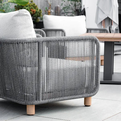 BUXTON - Rope Weave 2 Seater Sofa Set with Piller Coffee Table and 2 Stools - SGP Garden Ltd