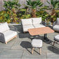 BUXTON - Rope Weave 2 Seater Sofa Set with Piller Coffee Table and 2 Stools - SGP Garden Ltd