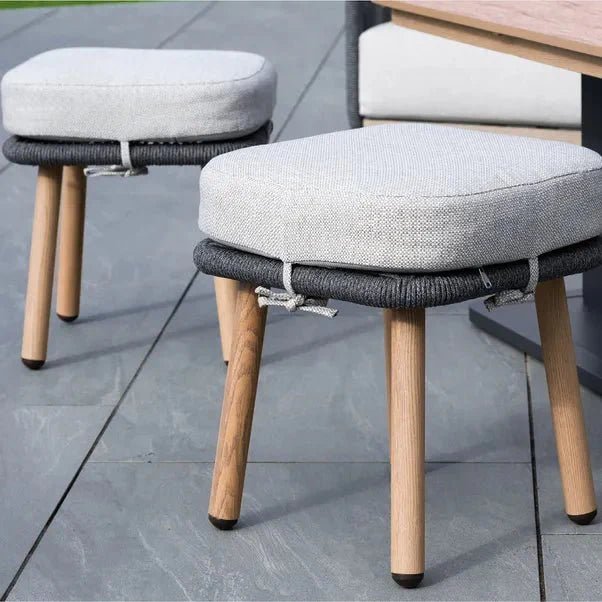 BUXTON - Rope Weave 2 Seater Sofa Set with Piller Coffee Table and 2 Stools - SGP Garden Ltd