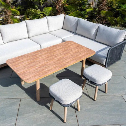 BUXTON - Rope Weave Corner Set with High Table and 2 Stools - SGP Garden Ltd