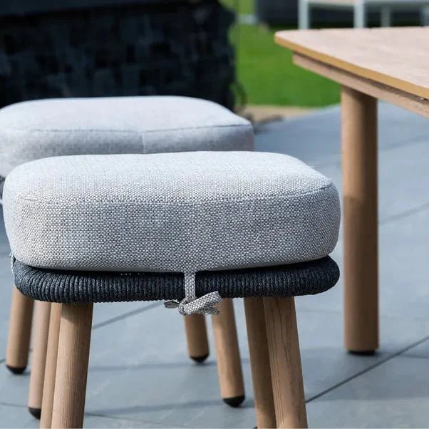 BUXTON - Rope Weave Corner Set with High Table and 2 Stools - SGP Garden Ltd