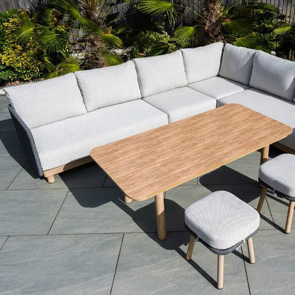 BUXTON - Rope Weave Corner Set with High Table and 2 Stools - SGP Garden Ltd
