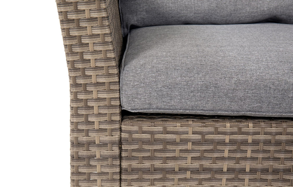 Chesterton Grey 5 Seater Corner Rattan Garden Sofa Lounge Set, Cover and Cushion Box Bundle - SGP Garden Ltd