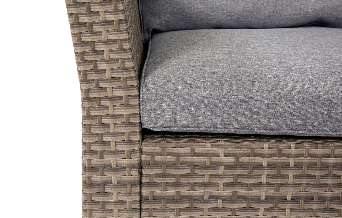 Chesterton Grey 5 Seater Corner Rattan Garden Sofa Lounge Set, Cover and Cushion Box Bundle - SGP Garden Ltd