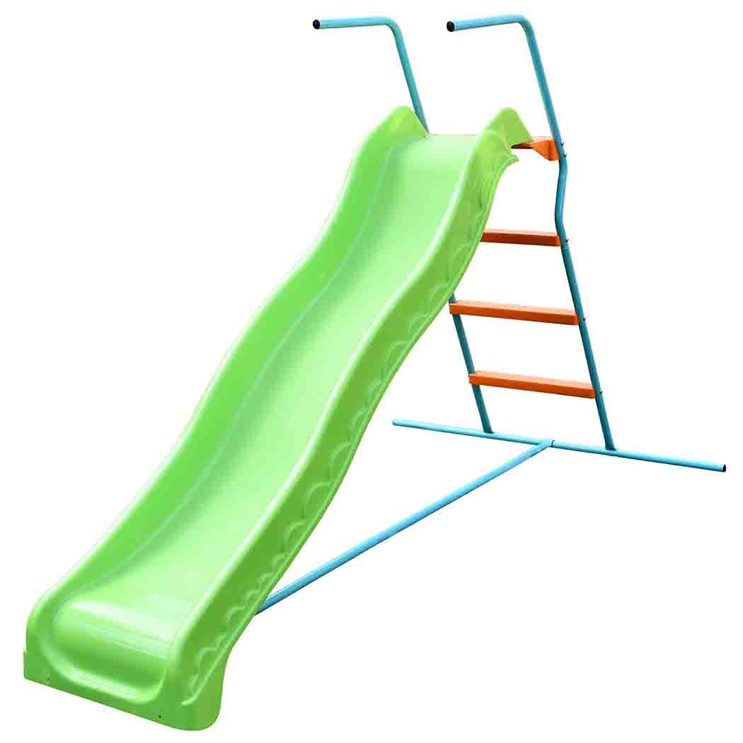 Children's Slide - Wavy - 1.85m - Freestanding - Green - SGP Garden Ltd