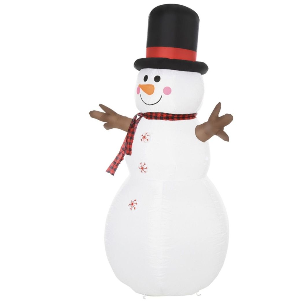 Christmas Inflatable Snowman Greeting 100W x 80D x 182H cm - SGP Garden Ltd