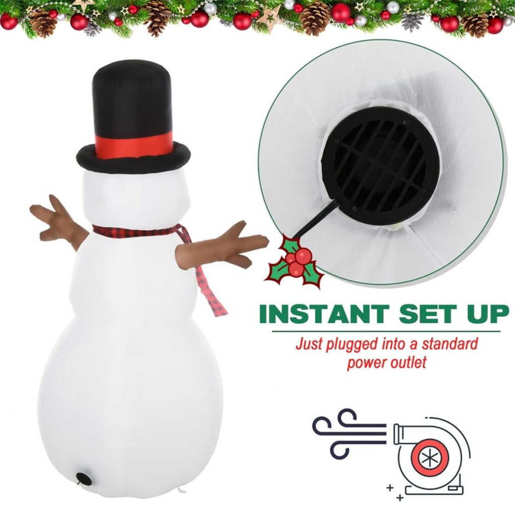 Christmas Inflatable Snowman Greeting 100W x 80D x 182H cm - SGP Garden Ltd