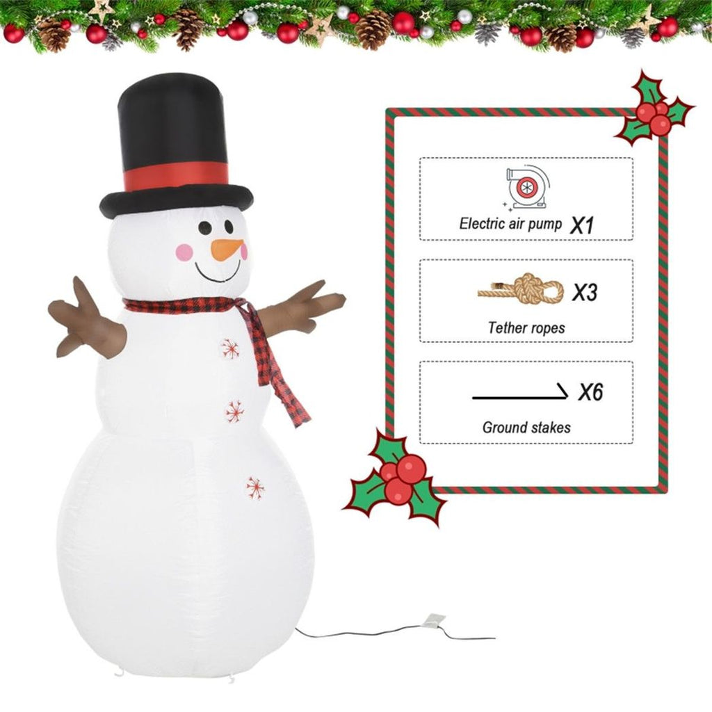 Christmas Inflatable Snowman Greeting 100W x 80D x 182H cm - SGP Garden Ltd