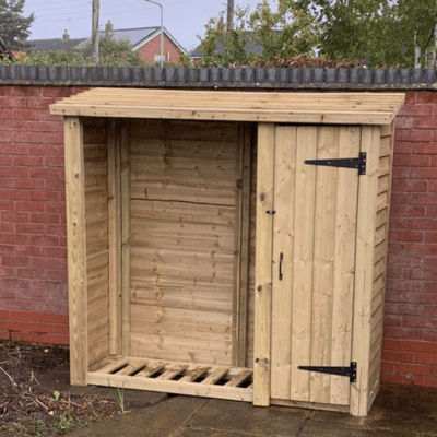 Churnet Valley Heavy Duty Logstore With Tool Shed 6ft x 6ft - SGP Garden Ltd