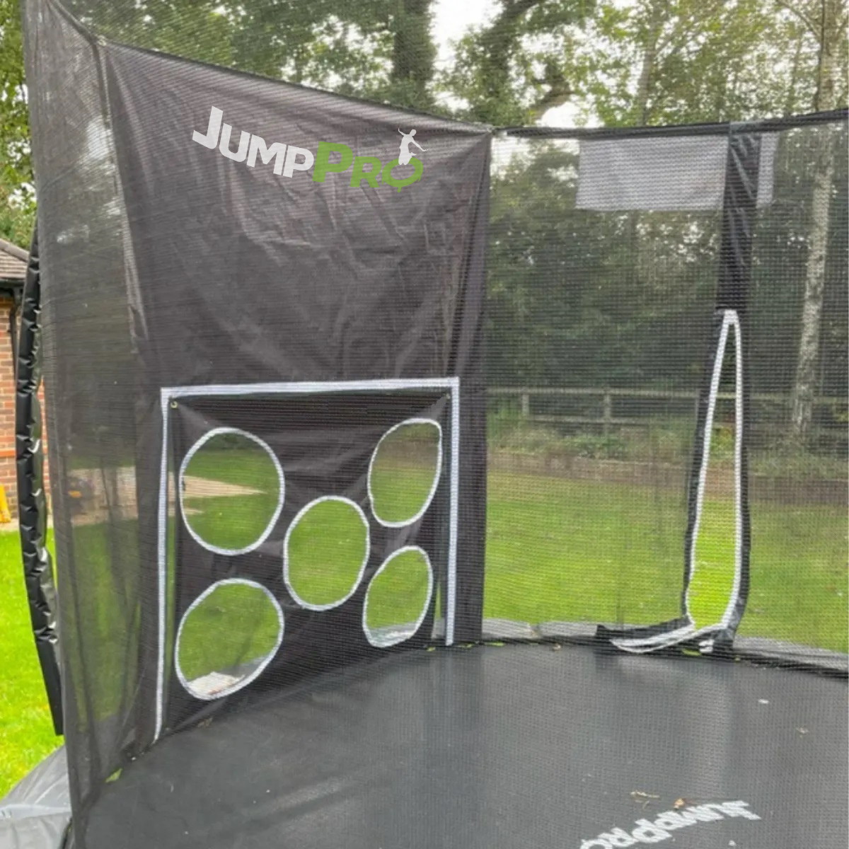 Football goal for a trampoline
