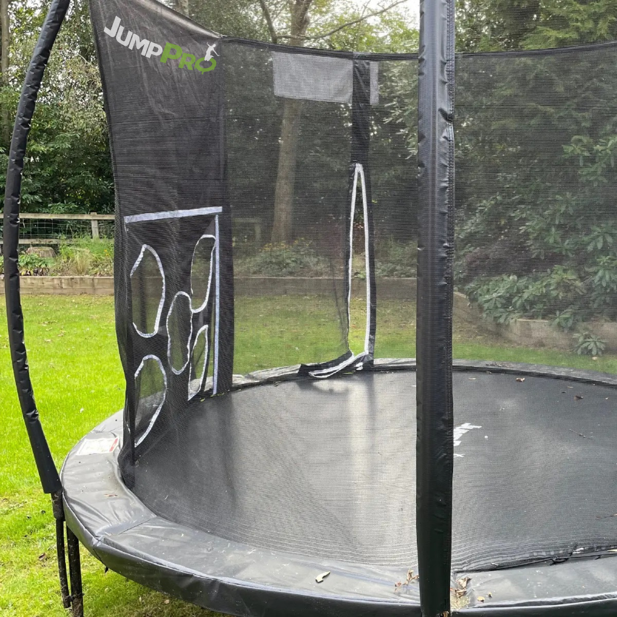 Football goal for a trampoline